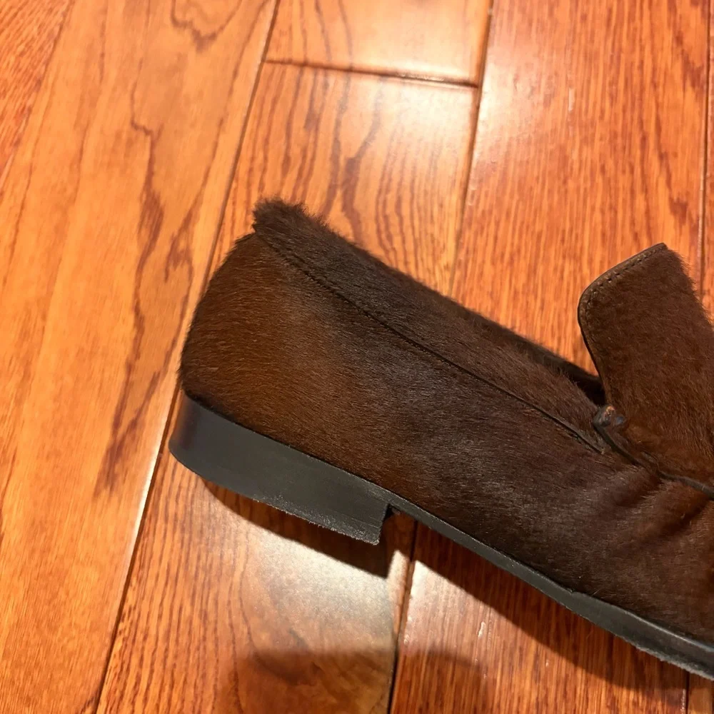 Dries Van Noten Dark Brown Haircalf Loafers - Picture 9 of 10